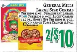 Trade Fair Supermarket General Mills large size cereal offer