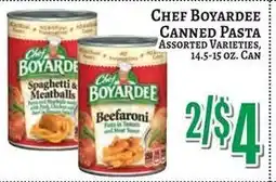 Trade Fair Supermarket Chef Boyardee canned pasta assorted varieties offer