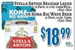 Trade Fair Supermarket Stella Artois belgian lager or kona big wave beer offer