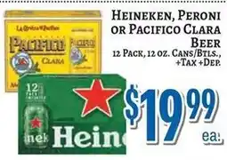 Trade Fair Supermarket Heineken, Peroni or Pacifico Clara Beer offer
