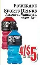 Trade Fair Supermarket Powerade sports drinks assorted varieties offer