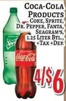 Trade Fair Supermarket Coca-Cola Products Coke, Sprite, Dr. Pepper, Fanta, Seagram's offer
