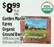 Pioneer Supermarkets Garden Manor Farms Organic Ground Beef offer