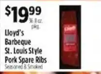 Pioneer Supermarkets Lloyd's Barbecue St. Louis Style Pork Spare Ribs offer