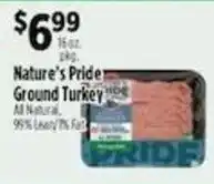 Pioneer Supermarkets Nature's Pride Ground Turkey offer