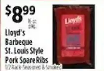Pioneer Supermarkets Lloyd's Barbecue St. Louis Style Pork Spare Ribs offer