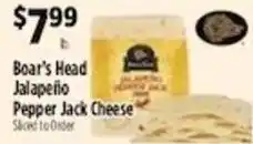 Pioneer Supermarkets Boar's Head Jalapeño Pepper Jack Cheese offer