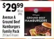 Pioneer Supermarkets Avenue A Ground Beef Hamburgers offer