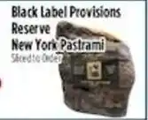 Pioneer Supermarkets Black Label Provisions Reserve New York Pastrami offer