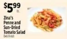 Pioneer Supermarkets Zina's Penne and Sun-Dried Tomato Salad offer