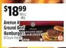 Pioneer Supermarkets Avenue A Ground Beef Hamburgers offer