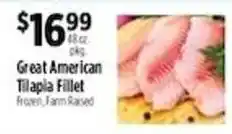 Pioneer Supermarkets Great American Tilapia Fillet offer
