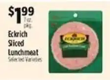 Pioneer Supermarkets Eckrich sliced lunchmeat offer