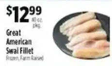 Pioneer Supermarkets Great American Swai Fillet offer
