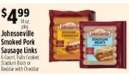 Pioneer Supermarkets Johnsonville Smoked Pork Sausage Links offer