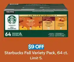 Sam's Club Starbucks fall variety pack offer