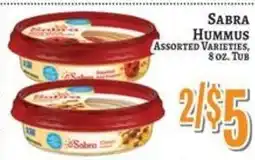 Trade Fair Supermarket Sabra hummus assorted varieties offer