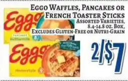 Trade Fair Supermarket Eggo waffles, pancakes or french toaster sticks offer
