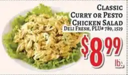 Trade Fair Supermarket Deli Fresh classic curry or pesto chicken salad offer