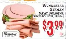 Trade Fair Supermarket Wunderbar german meat bologna offer