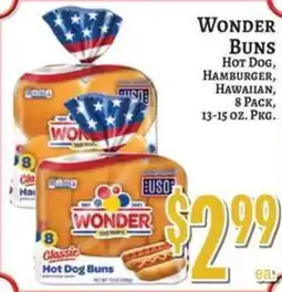 Trade Fair Supermarket Wonder hot dog, hamburger, hawaiian buns offer