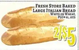 Trade Fair Supermarket Fresh Store Baked Large Italian Bread offer