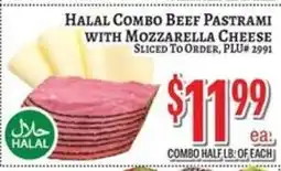 Trade Fair Supermarket Halal Combo Beef Pastrami With Mozzarella Cheese offer