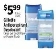 Pioneer Supermarkets Gillette Antiperspirant Deodorant offer