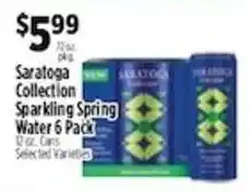 Pioneer Supermarkets Saratoga Collection Sparkling Spring Water offer