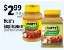 Pioneer Supermarkets Mott's Applesauce offer