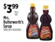 Pioneer Supermarkets Mrs. Butterworth's Syrup offer