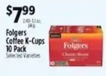 Pioneer Supermarkets Folgers coffee k-cups offer