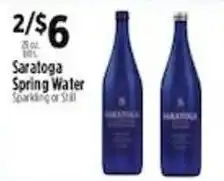 Pioneer Supermarkets Saratoga spring water offer