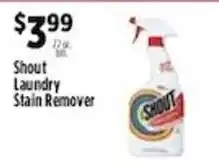 Pioneer Supermarkets Shout laundry stain remover offer