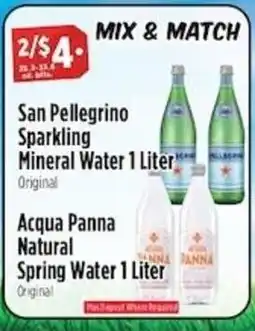 Pioneer Supermarkets San Pellegrino sparkling mineral water 1 liter offer