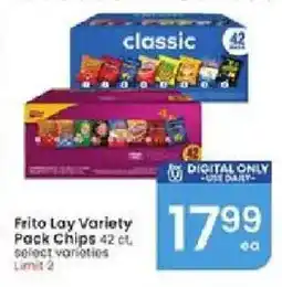 Albertsons Frito Lay Variety Pack Chips offer