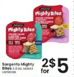 Albertsons Sargento Mighty Bites offer