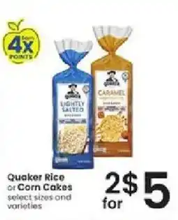 Albertsons Quaker Rice or Corn Cakes offer