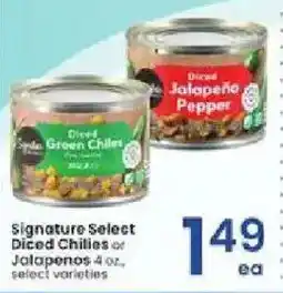Albertsons Signature Select Diced Chilies or Jalapenos offer