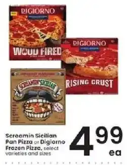 Albertsons Screamin Sicilian Pan Pizza or Digiorno Frozen Pizza offer