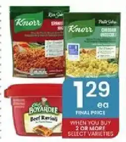 Albertsons Knorr Beef Ravioli, Knorr Chicken Broccoli, Royalo Beef Ravioli offer
