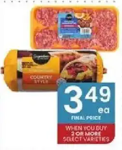 Albertsons Signature Select Country Style Sausage offer