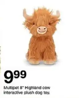 Target Multipet 8" Highland cow interactive plush dog toy offer