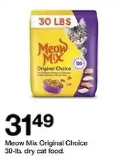 Target Meow Mix Original Choice dry cat food offer