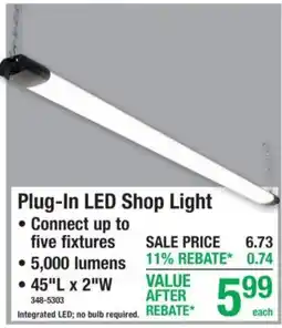 Menards Plug-In LED Shop Light offer