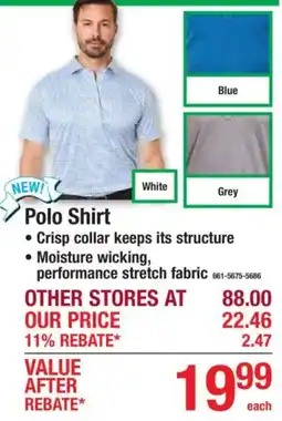 Menards Polo Shirt offer