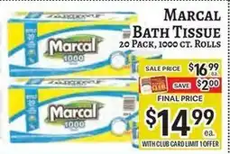 Trade Fair Supermarket Marcal bath tissue offer