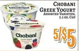 Trade Fair Supermarket Chobani Greek Yogurt offer