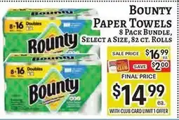 Trade Fair Supermarket Bounty paper towels offer