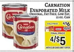 Trade Fair Supermarket Carnation evaporated milk offer